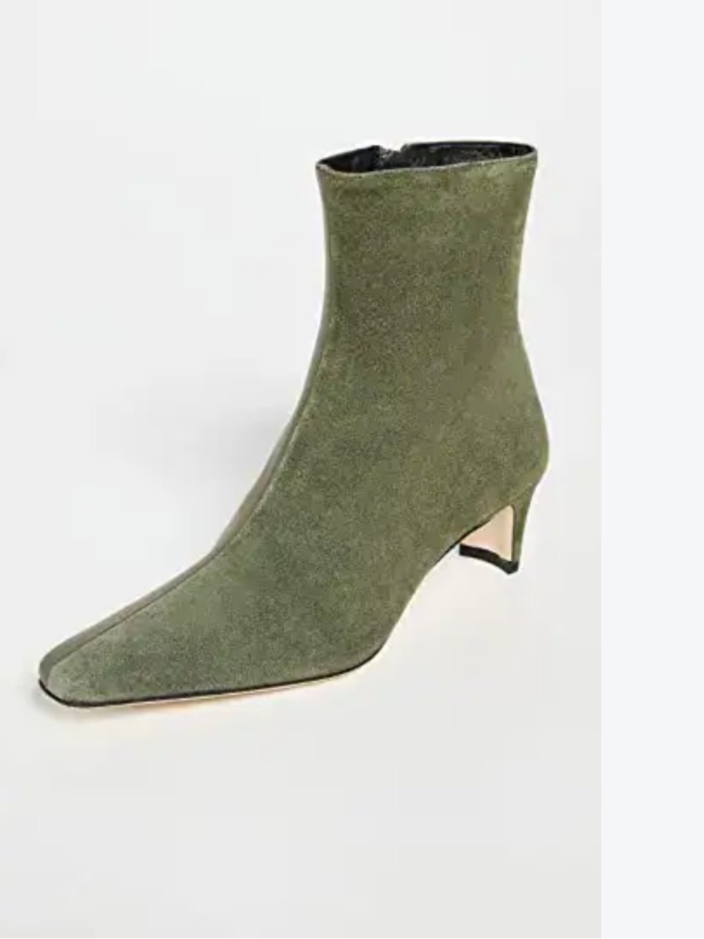 STAUD Olive Suede Split-Toe Ankle Boots